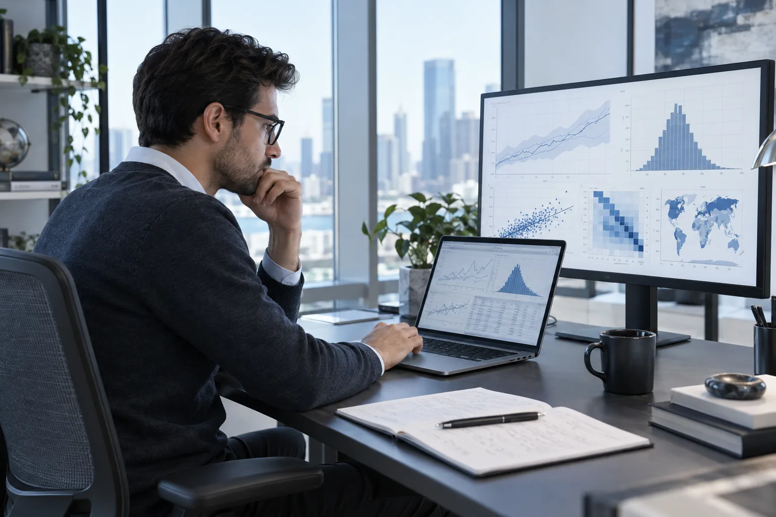 Actuarial analyst studying statistical insurance risk models