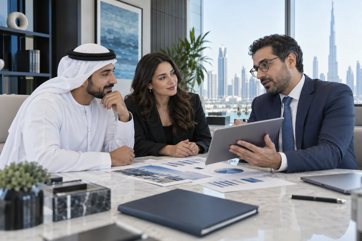 Business executives completing a successful consulting partnership